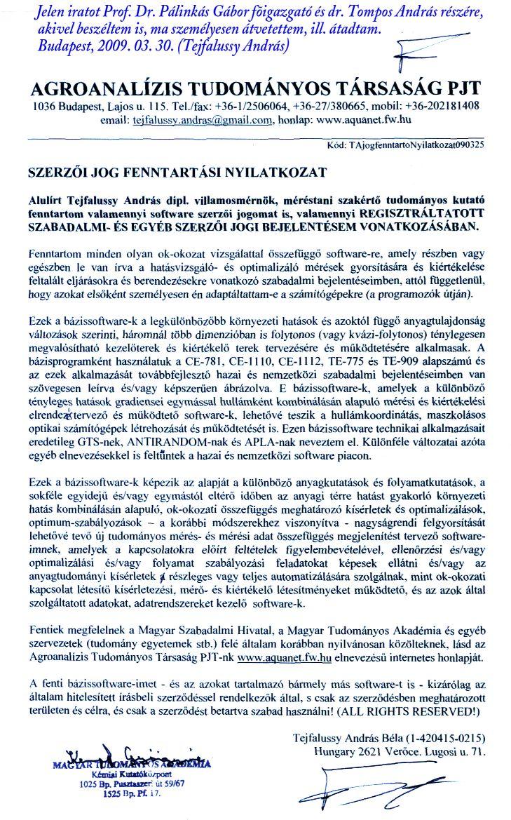 13. Szerzői jog fenntartási nyilatkozatom 14. 66/33.