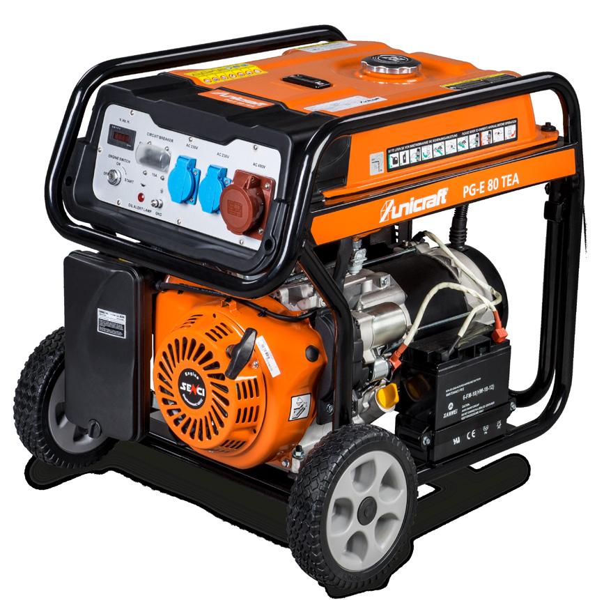 teljesítmény LTP 230V/400V 2,8 kw 3,8 kw 5,5 kw 3,75kW /7,0 kw Tartós teljesítmény 230V/400V 2,5 kw 3,3 kw 5,0 kw 3,25kW /6,5 kw Üzemanyag Benzin Benzin Benzin