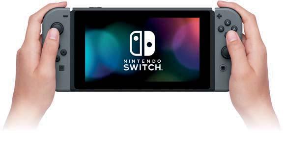 A konzol kézben való használata Csatlakoztassa mindkét Joy-Con kontrollert a konzolhoz.