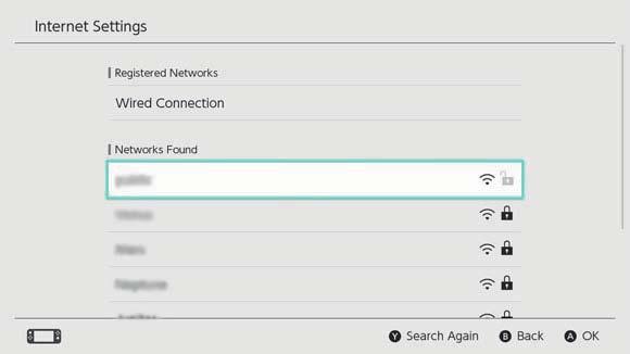 3. Válassza az Internet Internet Settings (Internet-beállítások) opciót. 4. Válassza ki a router SSID-jét a talált hálózatok listájába.