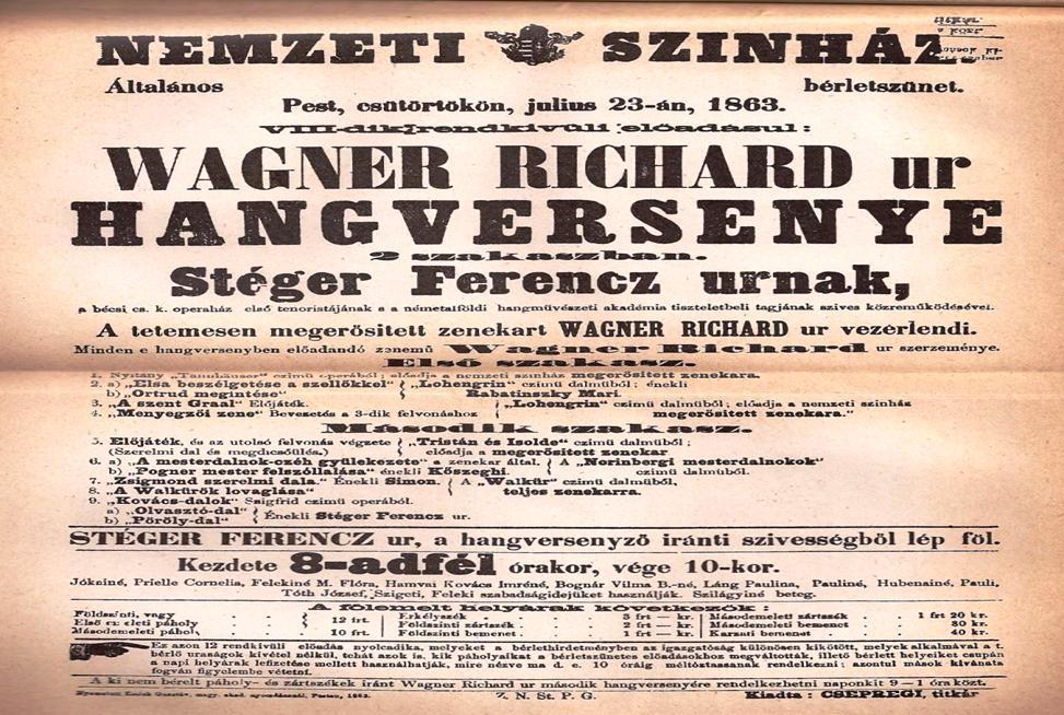 A kettő közül a Zenészeti Lapok volt az, amely első számától kezdve, a Színházi Látcső pedig az, ami majd az első számtól tudósított a Richard Wagnerrel kapcsolatos magyar és nemzetközi eseményekről.