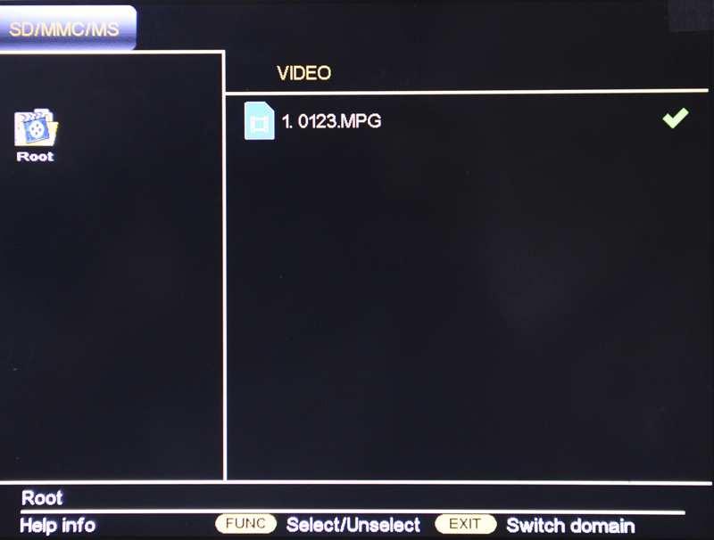 kép 20: a képernyőn vastag ikon jelenik meg Video másolás/áthelyezés/törlés: Válassza ki az áthelyezést a távirányítón és adja meg, a Return to previous menu (Vissza az előző menübe) lenyomásával