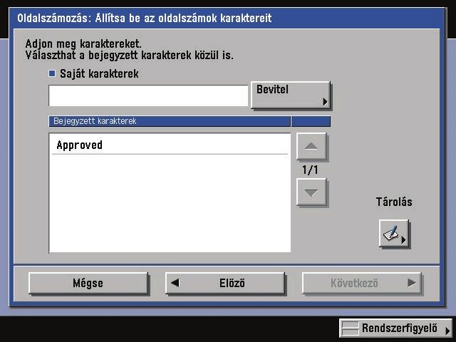 ki a papírtípust a listából.