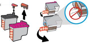 e. Ellenőrizze, hogy a dugasz ott van-e a nyomtatófej tetején, vagy a műanyag szalag ott van-e a nyomtatófej érintkezőin.