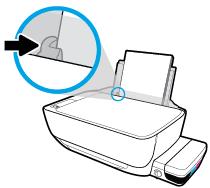 4. Tolja a papírszélesség-beállítót jobbra ütközésig, egészen a papír széléig. 5. Húzza ki a kimeneti tálcát és a tálcahosszabbítót.