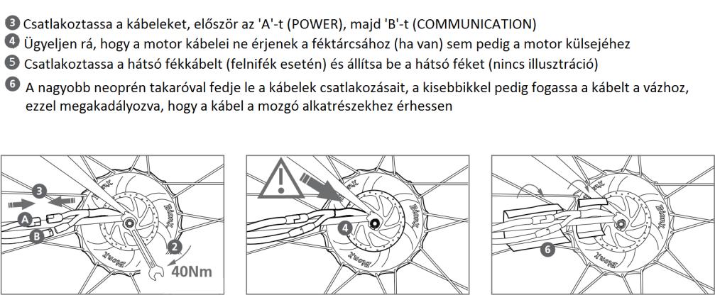meghúzva a csavar, ez ugyanis elengedhetetlen a megfelelő működéshez. Csak az eredeti csavarokat használja, elkerülendő, hogy a tengely menete elnyíródjon.