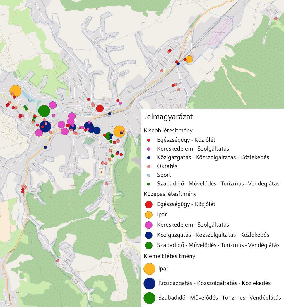 lyok - közötti sík, mély fekvésű területre épült Gyártelep, melyet az üzem által előidézett fejlődés eredményeként a települések körben nőttek.