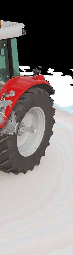 a traktor/rakodó kombináció részletes bemutatása Massey Ferguson rakodó-segédkeret Az egyedülálló integráció Az opcionális Visioline* tető akadálymentes kilátást tesz lehetővé a rakodóval végzett