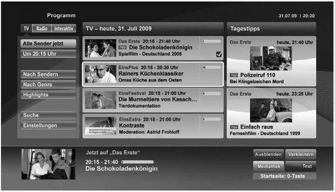 A HbbTV alkalmazás egyaránt vehető a széles sávról és a földi sugárzásból. A szolgáltató lehetővé teheti mindkettőt vagy egyet a közülük.