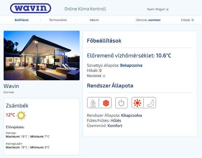 Alapadatok módosítása A Beállítások menüpont alatt módosíthatjuk a személyes beállításainkat, többek közt a jelszót is.