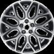 keréktárcsa 48,26 cm (19") 20 küllős kivitel, ezüst 8 x19"-os, ET 50, 235/35 R19