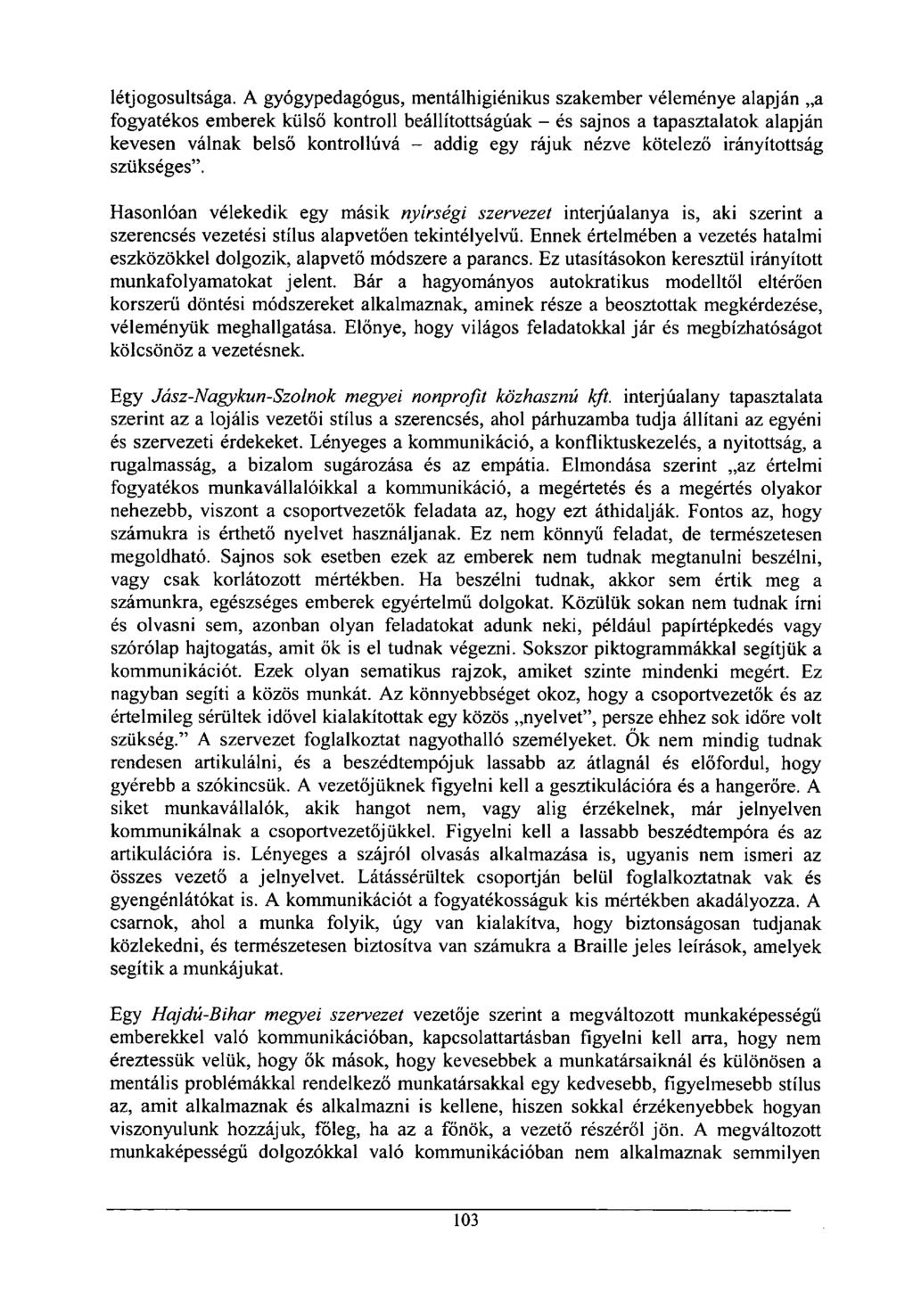 létjogosultsága.