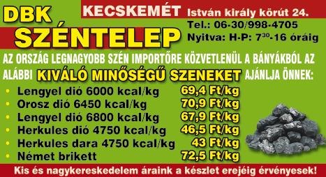 A hirdetések tartalmáért felelõsséget nem vállalunk! Eng. szám: 75.