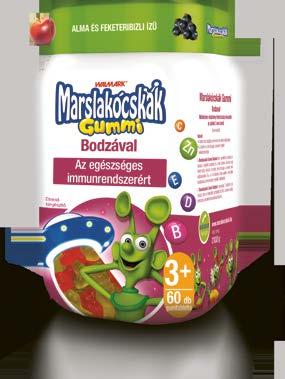 Marslakócskák Gummi Csontaktív komplex: D- és K-vitamint tartalmaz.