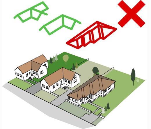 Keresztbe beforduló épületszárnyat csak kellően széles