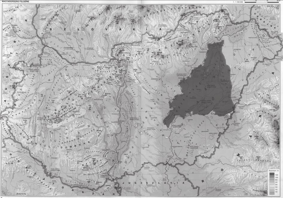 2. ábra. Hortobágy-Sárrét A folyószabályozások előtt a legcsapadékosabb periódusokban vizsgált területünk kb.
