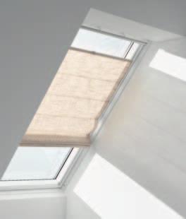 Fényszabályozás Light adjustment VELUX árnyékolók és redőnyök 6506 6500 Római roló Lágy, kellemes hangulat 6504 6512 Próbálja ki dekoratív