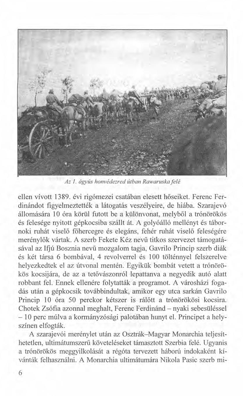 ellen vivott 1389. évi rigómezei csatában elesett hőseiket. Ferenc Ferdinándot figyelmeztették a látogatás veszélyeire, de hiába.