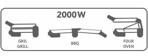990 Ft COMFORT 600 KONTAKTGRILL 2000 W