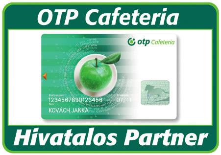 Az OTP Cafeteria kártya tulajdonságai Névre szóló. Az OTP Cafeteria kártyához nem tartozik PIN kód. Kizárólag Magyarországon használható az elfogadóhelyeken.
