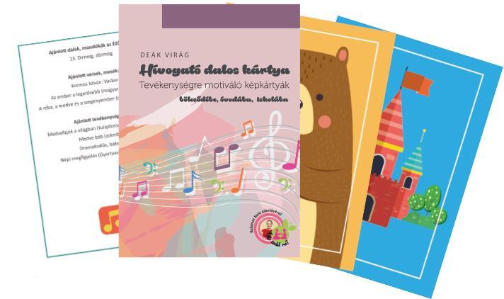 Hívogató dalos kártya című kiadványunkban megtalálhatóak a gyermekek körében leginkább kedvelt témák: állatok, évszakok, sütés, játék, körtánc, hogy csak néhányat említsünk a 24 színes, motiváló