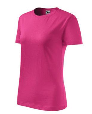 g/m2 ** 3XL csak ezekben a színekben érhető el:, minőségi női póló, közepes grammsúlyú karcsúsított szabással vékony, bordás kötésű nyakszegély 5 % elasztánnal szalagos megerősítés a nyak és váll