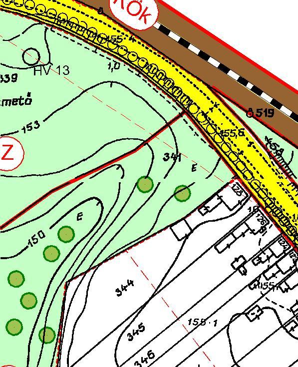 Az M1 és M3 jelű módosítások a hatályos településszerkezeti tervben már ennek