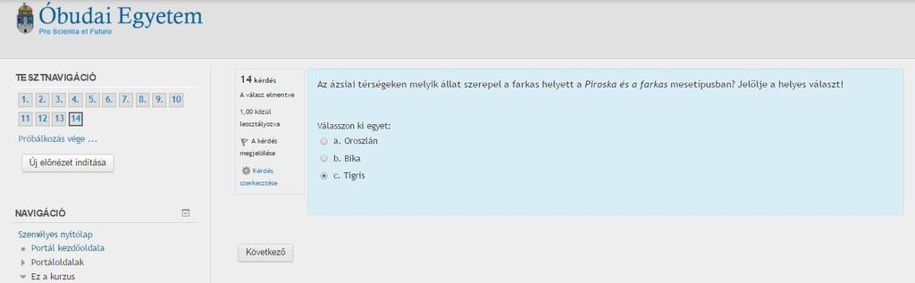 népmesékben. 6. Kép: Prezentáció hanganyaggal a Moodle oldalán (részlet a 8.