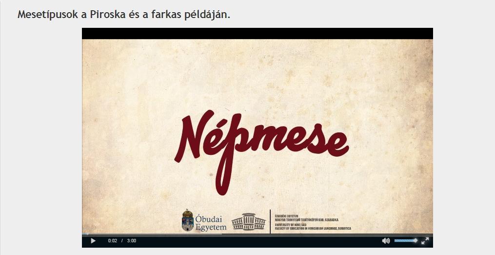 Videó anyag A videókban olyan tartalmak hangzottak el melyek a leírásban nem kaptak olyan nagy hangsúlyt.