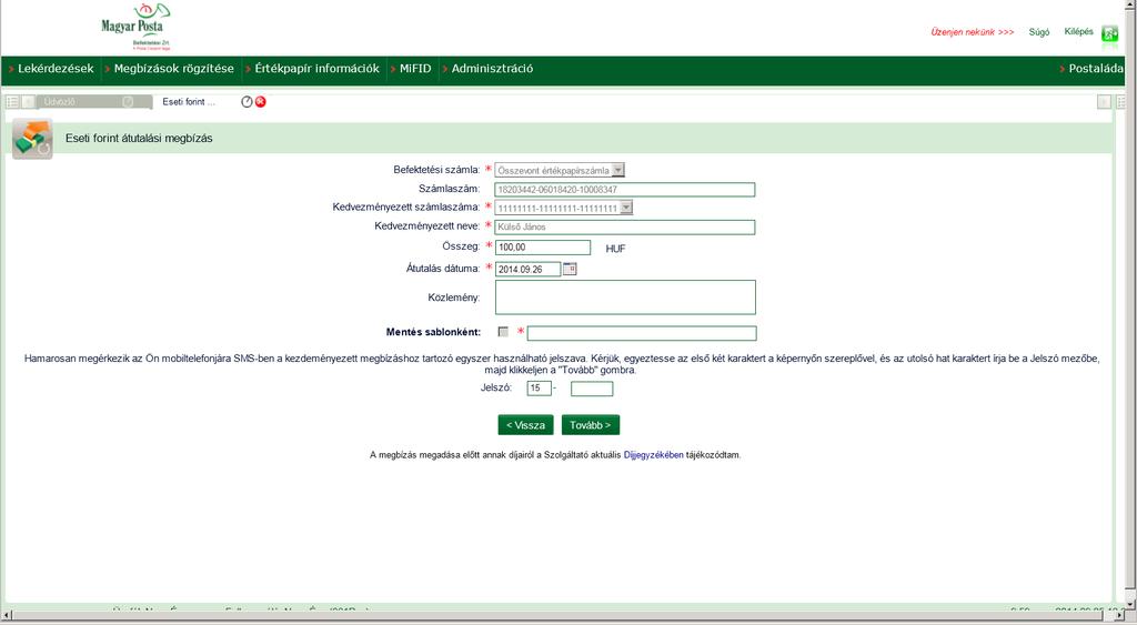 információt közölhet.