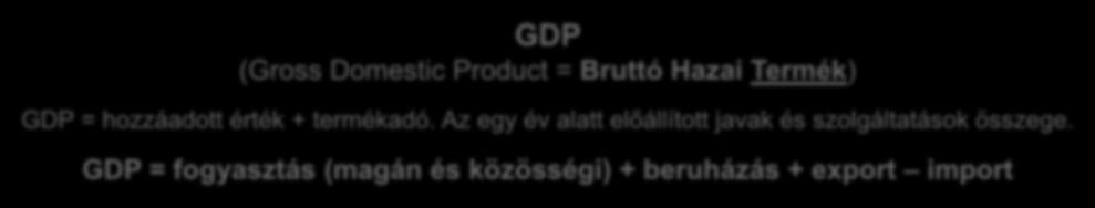 Jövedelem) A GDP módosítva a külföldről kapott és külföldre kifizetett elsődleges jövedelemmel (osztalék, kamat,