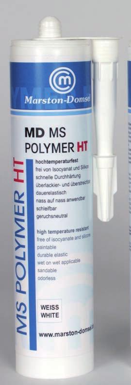 Teljes kikeményedés: szürke 1 óra elteltével, fekete 4 óra elteltével - hagyományos MS polimer (3 mm) 24 óra alatt. Megfogható 15 perc elteltével.