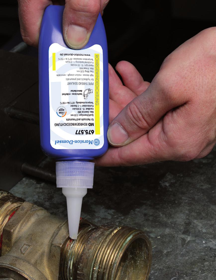 MD ANAEROBE CSŐMENET A MARSTON-DOMSEL PTFE-tartalmú és nélküli csőmenet-tömítő anyaga biztonságosan rögzíti és tömíti a csőmeneteket gázzal, vízzel, szénhidrogénekkel, olajjal, cseppfolyósított