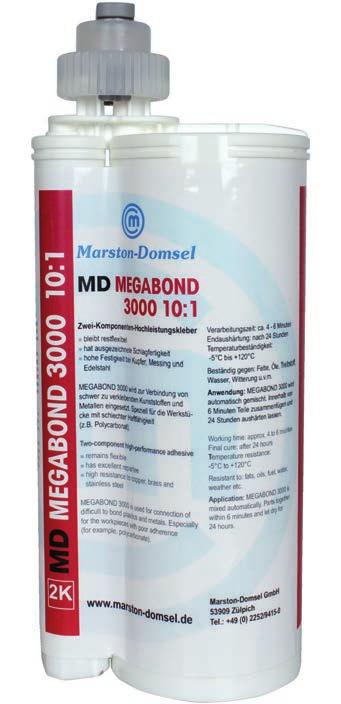 Az MD MEGABOND 3000/3030 nagyon jó közegállóságú, ellenáll az időjárási hatásoknak és UV-stabil.