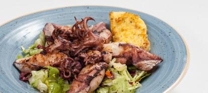 Eloételek VORSPEISEN Tintahal roston fokhagymás olívaolajjal A, B, D, O Tintenfisch vom Rost mit Knoblauch und Olivenöl 2.
