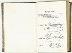 Korabeli, egészvászon kötésben. 281 mm. Ritka! 12 000 Ft 414. SZILÁGYI SÁNDOR: A magyar forradalom férfiai 1848/9-ből. Második kiadás Pest, 1850. Heck G.