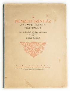 Modern egészvászon kötésben, az eredeti, kiadói papírborító a kötéstáblára dolgozva. 257 mm. A 35. oldalig a lapok felső szélén halvány vízfoltnyom, ettől eltekintve jó állapotú példány.