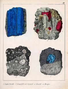 : Mineralienbuch allgemeine und besondere Beschreibung der Mineralien Stuttgart, 1855. Krais & Hoffmann. 190 p., XLIV t. (ásványok színes, kőnyomatú táblái).