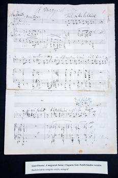 3 Liszt Ferenc saját kezűleg írta partitúrája, benne