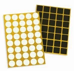 5 45 1000 Öntapaó filctalpak és lapok SR 1589 Barna vagy feér filc Talpak és végzáró betétek aljára, véi a paozatot és talpat a kopástól / kb. 3 mm vastag K ö r a l a k ú Szbv.