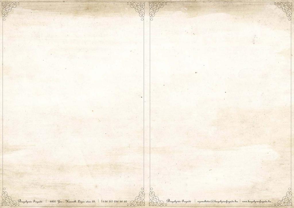 VII. MARHA ÉS BORJÚ PECSENYÉK KÖRETTEL 1.Marharolád borsmártással és aranyburgonyával(g! L!) 2500 Ft Aki szereti a borban érlelt hús zamatát, az jó helyen jár!