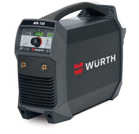 AKKUMULÁTOROS HEGESZTŐ INVERTER ASG 150 Legyen a hegyekben, az erdőben vagy a szántóföldön, a Würth akkumulátoros hegesztő készülék korlátlan mobilitást biztosít az Ön számára.
