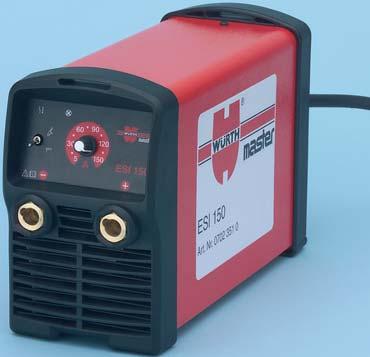 HEGESZTŐ INVERTER ESI 150 KÉSZLET A szállítható ESI 150 tartalma Megnevezés Cikkszám Földelő kábel 25 mm 2, 2.5 m 0984 150 7 Elektród hegesztő kábel 25 mm 2, 3.