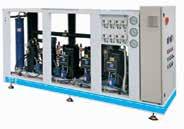 CC Sorozat Multi kompresszoros csoportaggregát scroll/digitális scroll és hermetikus dugattyús kompresszorokkal Általános jellemzők: Normal hűtés teljesítmény: 7,2 kw - 26 kw Mélyhűtés teljesítmény: