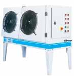 -20 º 1,1-44,5 kw DBD -40 º 5,5-56 kw Közepes méretű kétblokkos egység dobozos elpárologtatóval MT: R134a, LT: R452A, R407F További