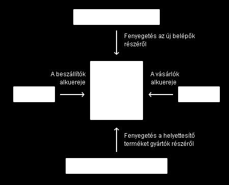 AZ IPARÁGI VERSENY TÉNYEZŐI AZ ÖTTÉNYEZŐS MODELL A modell alapfeltevése, hogy minél