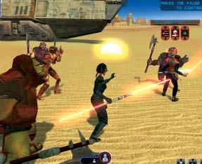 rpg star wars: knights of the old republic Újdonság a KotOR-ban az egyszerre több, sorrendben végrehajtható parancs kiosztásának lehetõsége: így például egyetlen karakternek megadhatjuk, hogy az