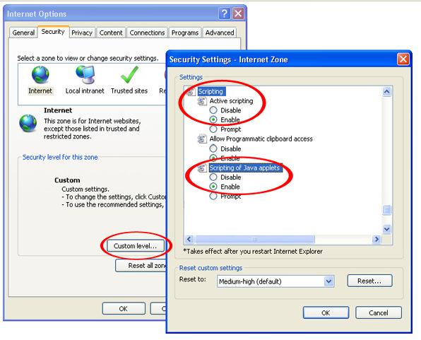 Internet Explorer 6-8 Válassza ki a "Tools" (Eszközök) menü "Internet Options" (Internetbeállítások) menüpontját!