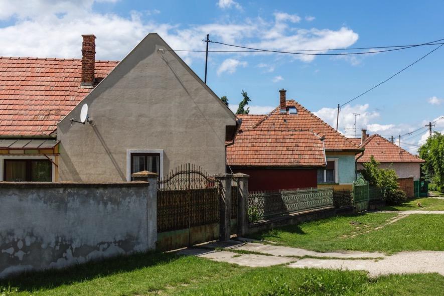 Az egyszerű épülettömeg és a dús udvari növényzet
