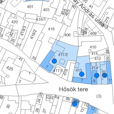 REFORMÁTUS LELKÉSZI HIVATAL Cím: Hősök tere 1. Helyrajzi szám: 417/2 középület Vt-2 jó épülettömeg, vakolatdíszek és párkány, kőlábazat középület XIX.